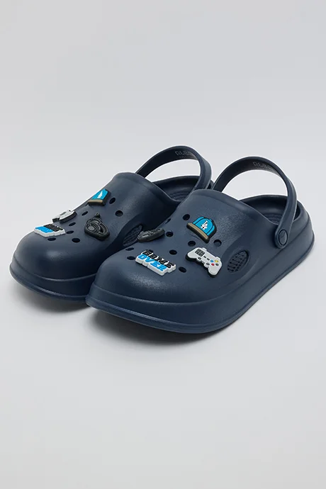 R&B Charm Detail Slingback Clogs