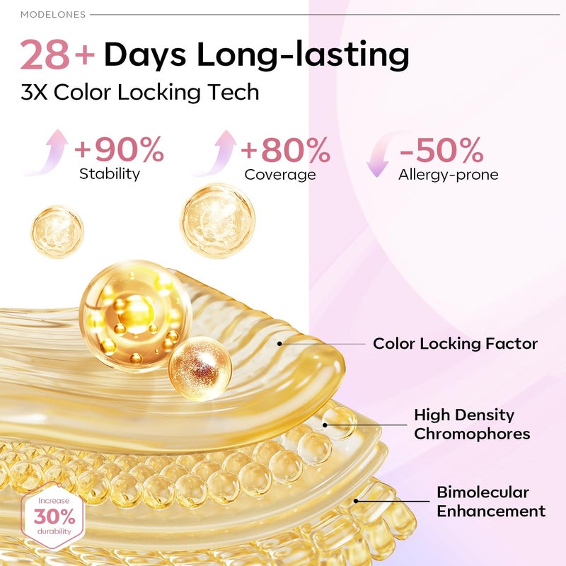 modelones Gel Nail Polish Set - 6 Colors Glitter Bright Hot Pink Royal Blue Purple Soak Off Nail Art Design Manicure DIY Salon Gift - Image 2