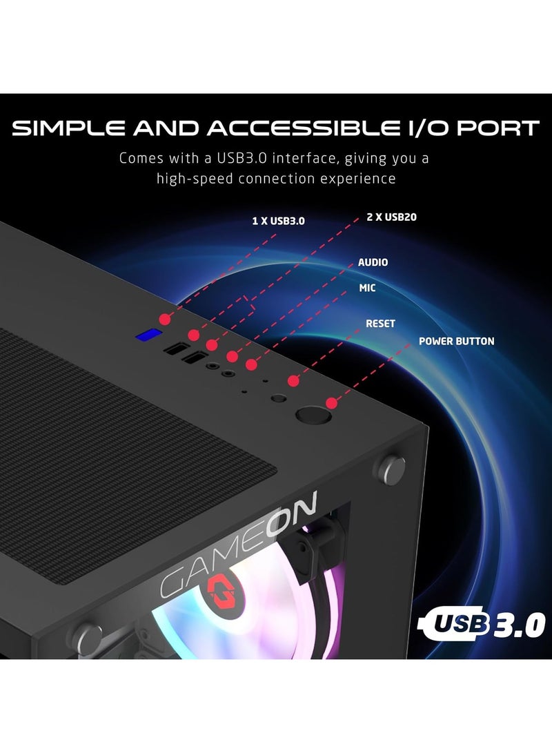 Generic MAX AIR GAMING & WORKSTATION TOWER PC 9TH GEN: CORE I5 | RX 580 8GB GRAPHICS | 16GB RAM | 1TB NVME/SATA SSD | Windows 10 | WIFI BT READY RGB - Image 5