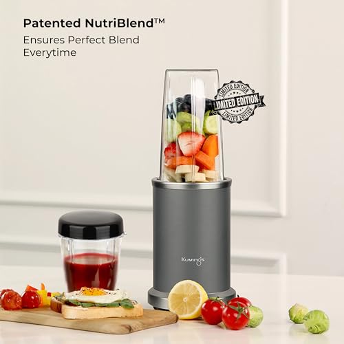 Kuvings 2025 New Nutri Blender PRO 2.0 Gunmetal Grey, Powerful 1000W Motor, Upgraded 2 Blades for Wet & Dry with 2 Jars, Mixer/Grinder/Smoothie Maker, Stainless Steel Body (Gunmetal Grey) - Image 3