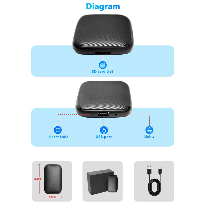 شاحن CarPlay عبر USB لنظام الوسائط المتعددة، مشغل الفيديو والوسائط المتعددة لراديو السيارة لجميع هواتف الأندرويد والأيوس - Image 4