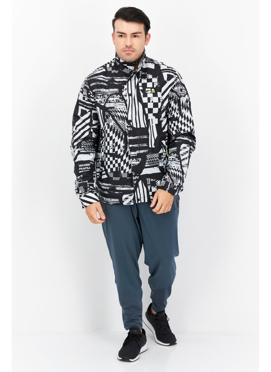 FILA Men Sportswear Fit Training Jacket, Black  - Image 4