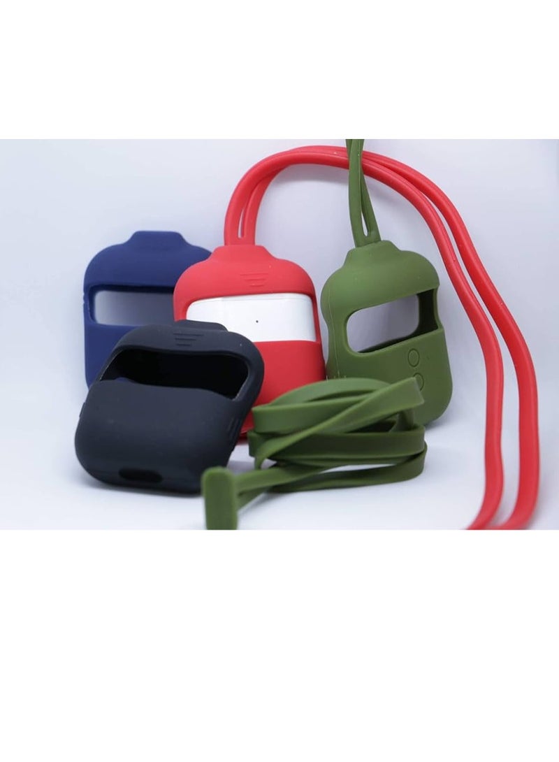 shomira Silicone Protective Case With Anti-lost Neck Strap & Wrist Lanyard for Airpods pro2 - Image 3