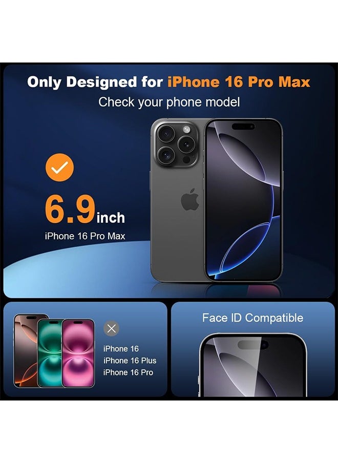 X-level - 3 Pcs iPhone 16 Pro Max Privacy Screen Protector, Easy Installation with Alignment Frame, Anti-Drop and Anti-Scratch, Case Friendly Anti-Spy Anti-Fingerprint - Image 1