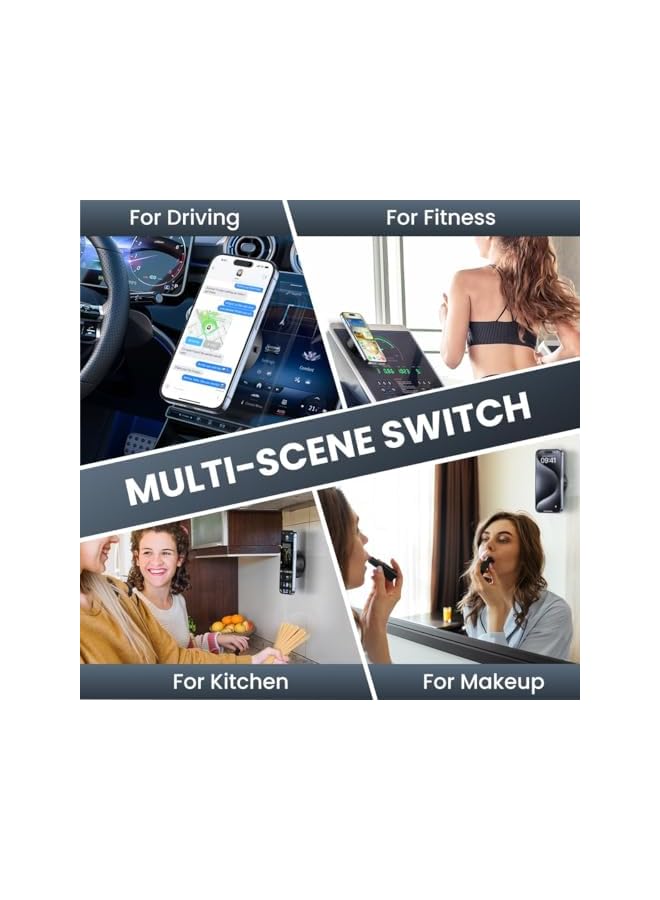 S-TOP Car Phone Holder Stand, Air Vent Adjustable Car Phone Mount, 360 Degree Adjustable Non-Slip Stand, Metal Steel Hook, Stable & Secure, Compatible for All Phones - Image 4