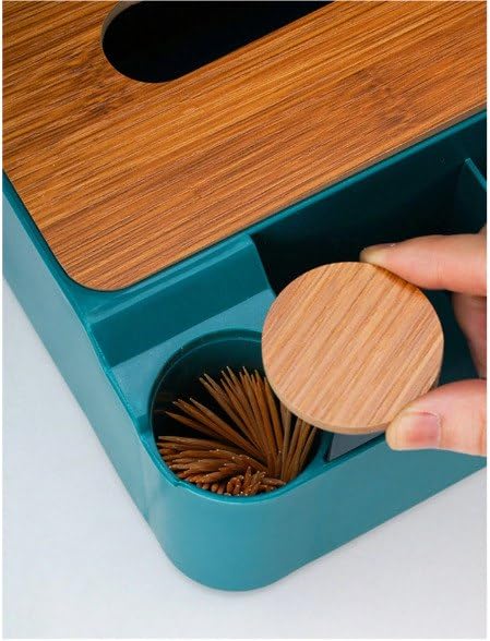 Shrux Rectangle Office Desk Decorative Tissue paper Stand With Remote Holder | Dining Table Paper Napkin Holder Stand | Bathroom and Vanity Tissue Stand | Kitchen and Bedroom Tissue paper Holder- 1PCs - Image 5