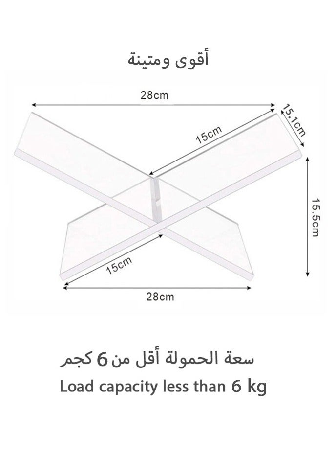 Large Acrylic Book Stand 28x 15.1x 15.5 CM Opening Book Holder, Widen and Thicken Bookstand Display Stand for Quran, Cookbook, Art Book, Magazine and Textbook, Coffee Table Book Stand  - Image 2