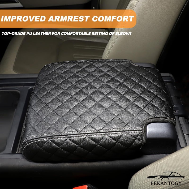 Bekantogy Car Center Armrest Box Cover for Land Rover Defender 90 110 130 (2020-2023) - Black - Image 3