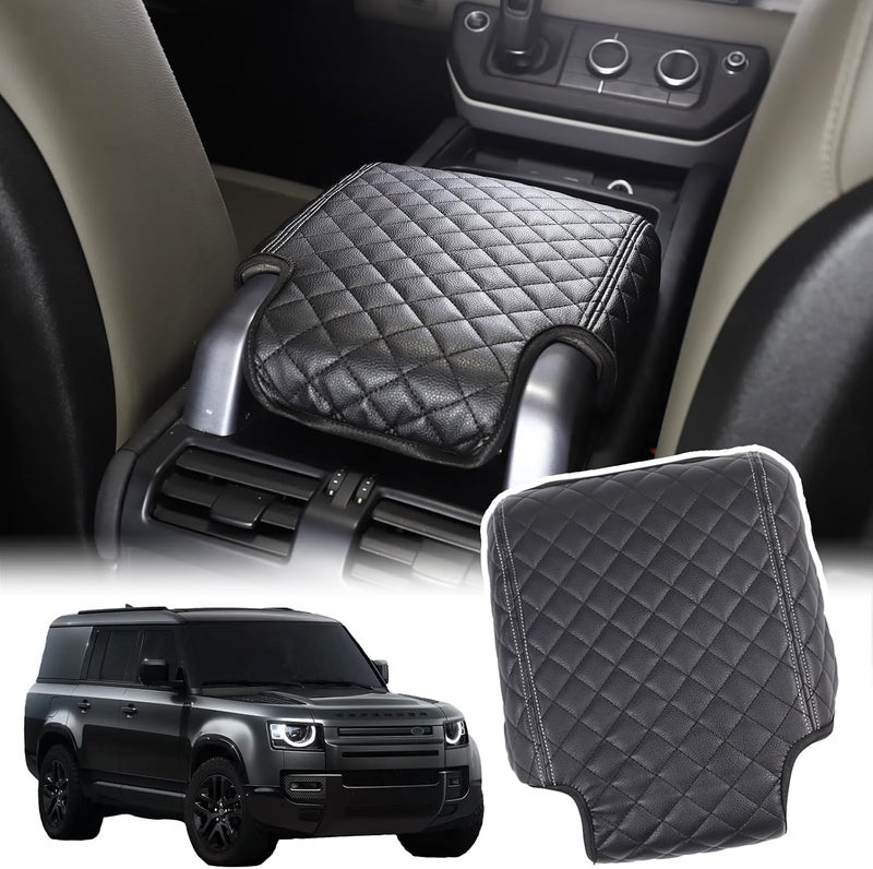 Bekantogy Car Center Armrest Box Cover for Land Rover Defender 90 110 130 (2020-2023) - Black - Image 1