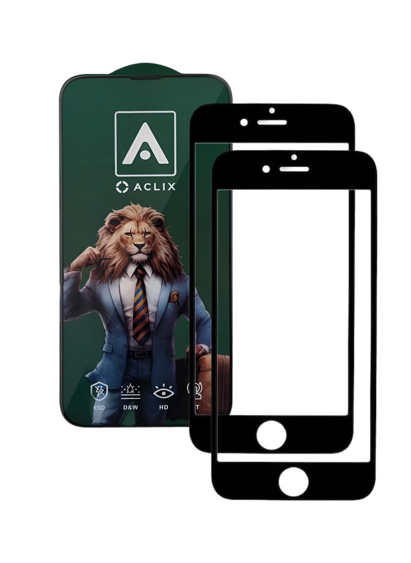 ACLIX 2 Pieces Antistatic ESD Dustproof Premium Quality High Definition Anti-Spy Privacy Tempered Glass Screen Protector Designed For  iPhone 8 Plus - Image 1