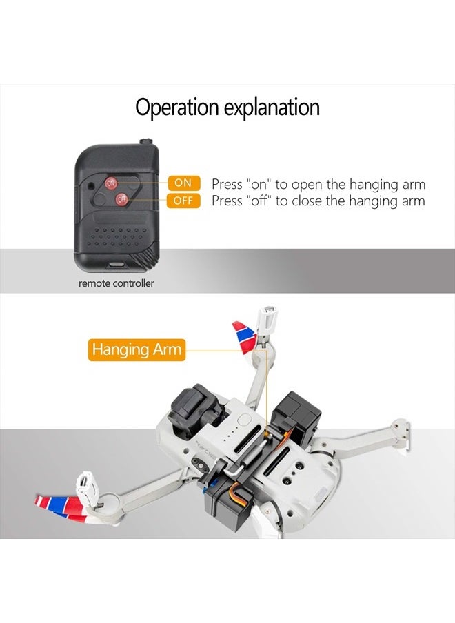 Hanatora - Payload Air Drop Release Dropper Device for DJI Mini 2,Mini SE,Mavic Mini Drone,Clip Delivery Transport Thrower Dropping System,Wedding Fishing Bait Hook Search & Rescue Kit - Image 1