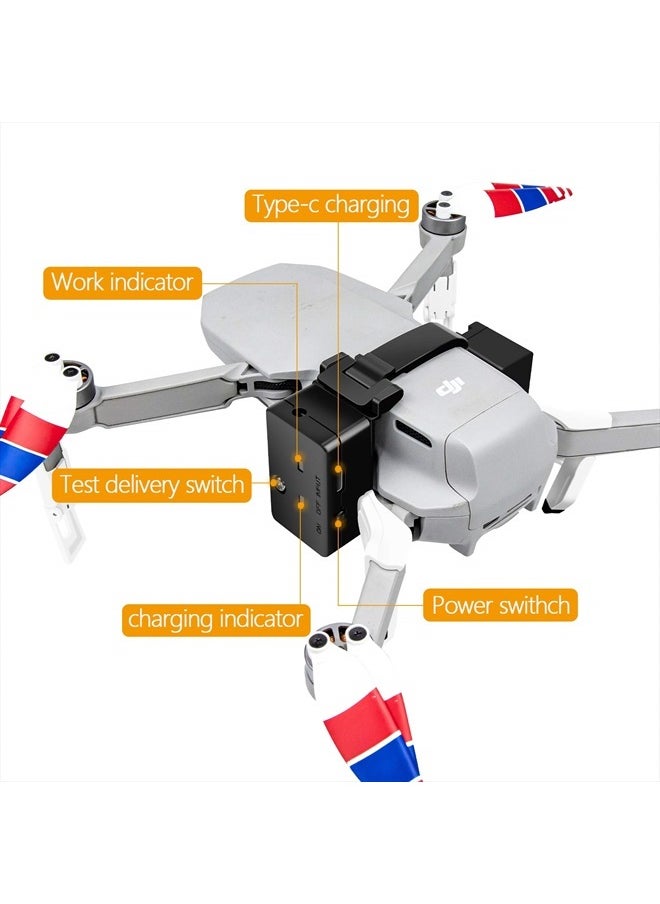 Hanatora - Payload Air Drop Release Dropper Device for DJI Mini 2,Mini SE,Mavic Mini Drone,Clip Delivery Transport Thrower Dropping System,Wedding Fishing Bait Hook Search & Rescue Kit - Image 1
