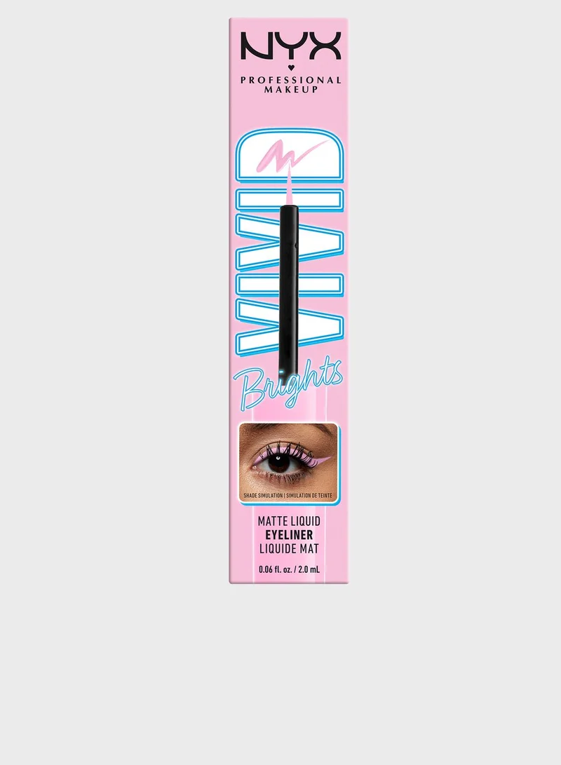 NYX PROFESSIONAL MAKEUP Vivid Brights Colored Liquid Eyeliner - Sneaky Pink