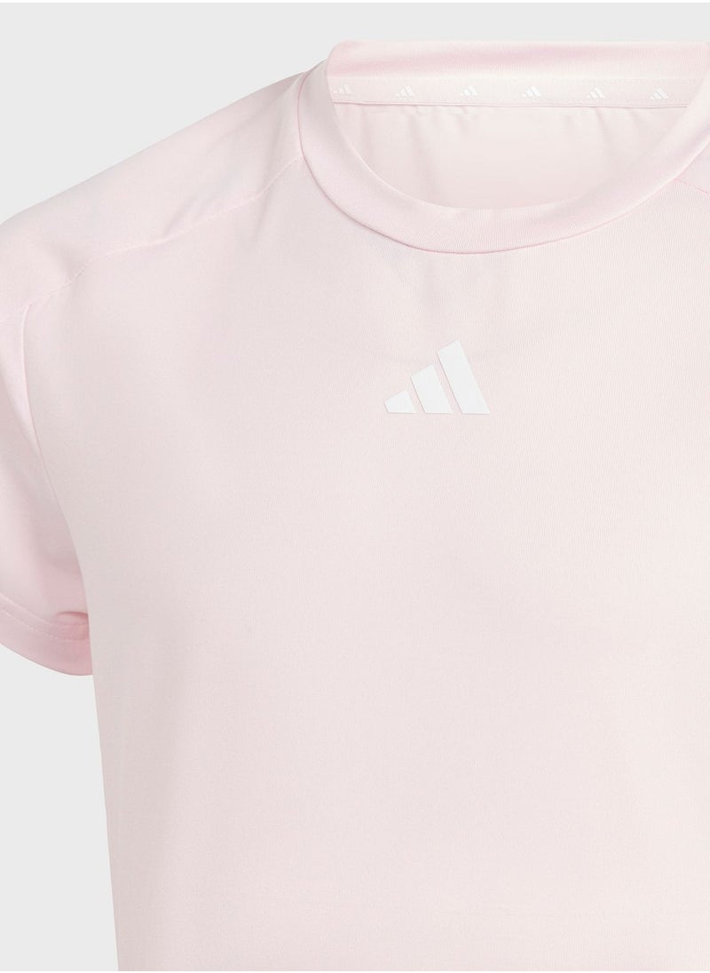 Adidas - 3 Stripes Kids Train T-Shirt Set - Image 1