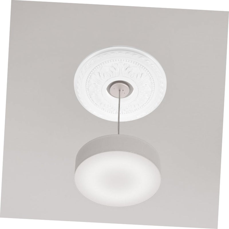 Traditional Round Ceiling Medallion Chandelier Base Easy Install Fixture PVC Material White - Image 5