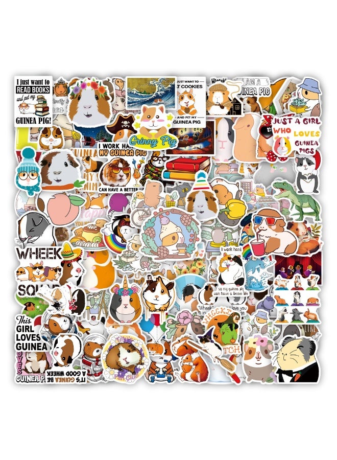 NIBEMINENT 100 Pcs Cobaye Deco Kit Waterproof Stickers, High Definition Printing Bright Colors, Suitable for Laptop Skateboard Luggage Water Bottle Guitar DIY - Image 2