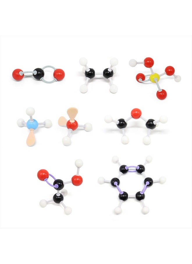 Reliancer Molecular Model Kit,444PCS Organic Molecular Chemistry Set w/C60,Atoms,Bonds,Molecular Structures Building Kit for Chemistry Learning,STEM Science Kits for Teachers,Students,Young Scientists  - Image 3