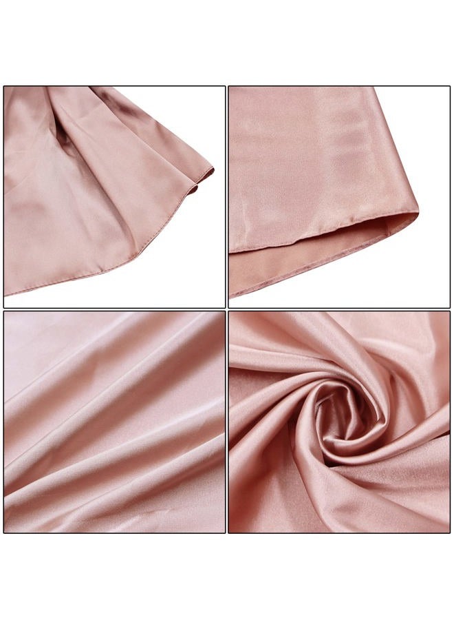 leomoste Women Satin Silky Pashmina Shawl Wrap Headscarf Turban Hijab Cap for Evening Dresses Bridal Party Special Occasion, Pink, One size - Image 5