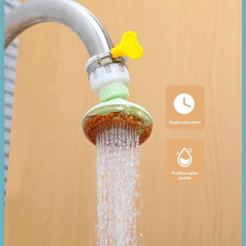 WOTOFY WOTOFY Multicolor 360 Degree Adjustable Water Tap Purifier Filter Faucet 6 Layer Carbon Activated Cartridge for Kitchen Sink Bathroom Chlorine Remover Water Softener 1pc  - Image 5