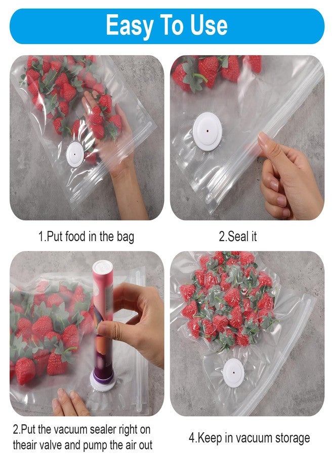 AojSup 40 Pcs Vacuum Sealer Bags for Food with Air Valve, Reusable Sous Vide Bags (20 Large+20 Small) - Image 5