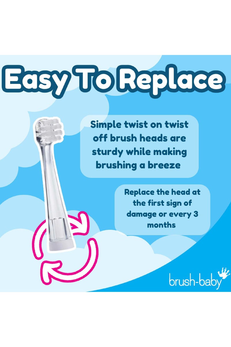 brush-baby رؤوس فرشاة بديلة BabySonic 0-18 شهر (عبوة 2) - Image 5