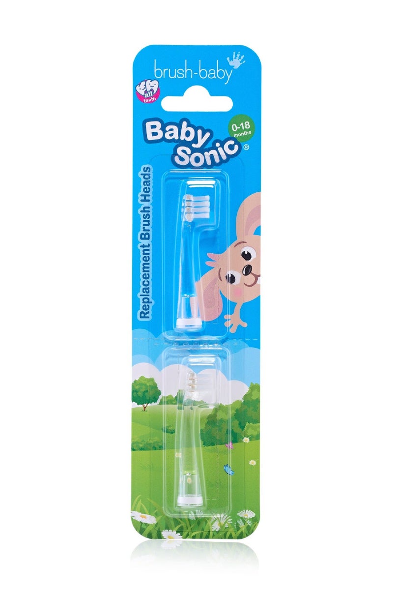 brush-baby رؤوس فرشاة بديلة BabySonic 0-18 شهر (عبوة 2) - Image 1
