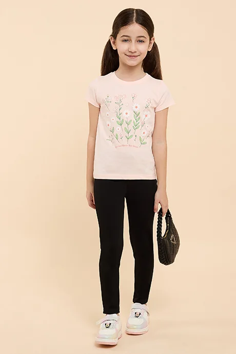 أر أند بي Solid Skinny Fit Pants with Elastic Waist
