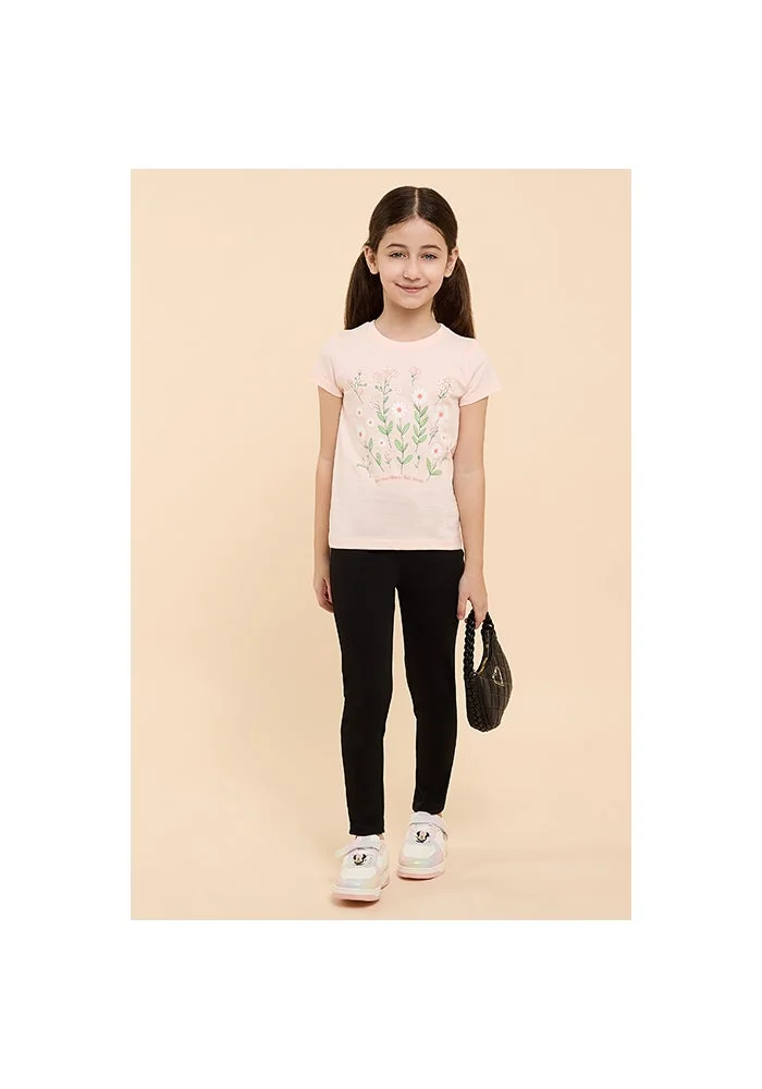 أر أند بي Solid Skinny Fit Pants with Elastic Waist