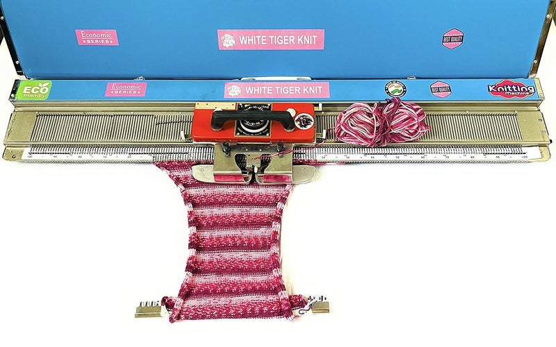 White Tiger Knit White Tiger Knit Wool Knitting Machine for Home Economic Manual Model Durable Stainless Steel Create Caps Hats Shawls Scarves More Accessory Kit Included - Image 4