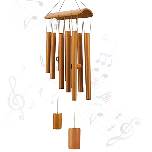 Virekm Windchimes Outdoors Memorial Wind Chimes Bamboo Wind Chimes for Outside Clearance Deep Tone for Patio Garden Home Dcor Natural Beautiful Sound - Image 1
