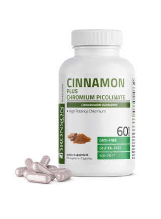 Cinnamon Plus Chromium Picolinate Supplement, High Potency Chromium, Non-GMO, 60 Vegetarian Capsules - pzsku/Z049E99AA34191DAEBFC5Z/45/_/1717041400/68c85026-1227-4400-ae15-53bd78c0060e