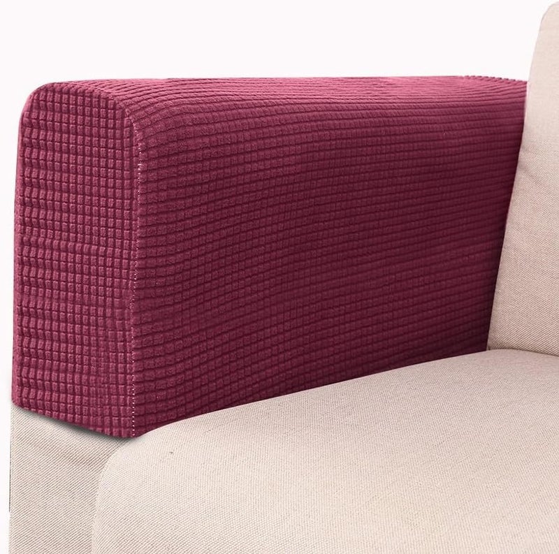 All condition fit Sofa Armrest Protectors with Thickened Non-Slip Elastic Polyester Fabric, Machine Washable Covers for Armchairs and Sofas, for POLAR Fleece Material, 21.7 x 9.7 x 5.7 Inch, Classic Color Variant(Wine Gulf user preference oriented build Long lifespan Cross part assemble fit Yearly optimized delivery route Matte anti slip finish Advanced compact design Multi-market matching options Cross product compatible Multi-use upgraded craftsmanship Light & sturdy Multi-market varied design options Season change compatible build Periodic stock arrangement Upgraded simple practical design Multi-demand satisfied design General purpose premium build Nationwide warehouse layout Ergonomic build Elegant multi-option build Affordable trusted craftsmanship Multi-price design picks Multiple sizes Trendy natural assorted colors Modern practical shape - Image 2