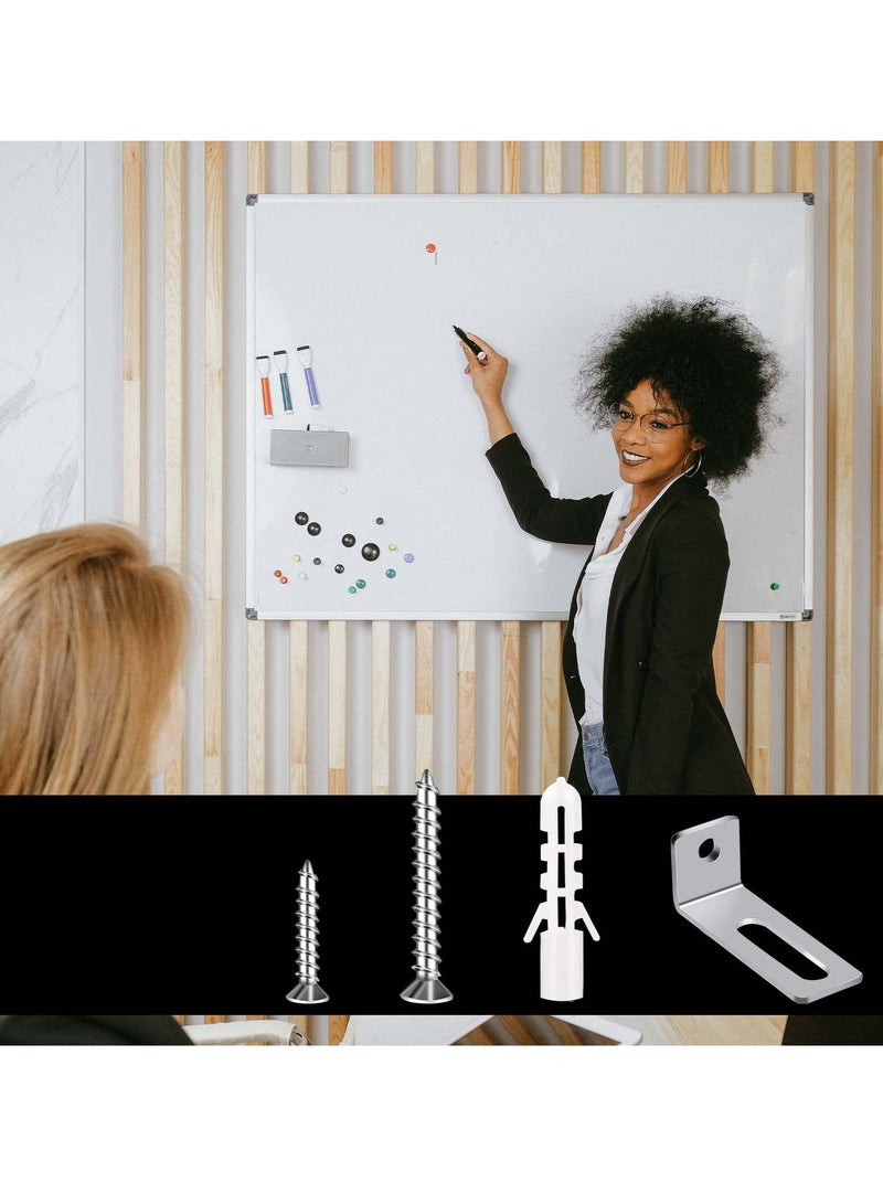 Barakah 20 Set Whiteboard Mounting Hardware Kit, Wall Hanging Brackets with Hanger Supports, Screws, and Expansion Tubes, Ideal for School and Office Supplies - Image 4