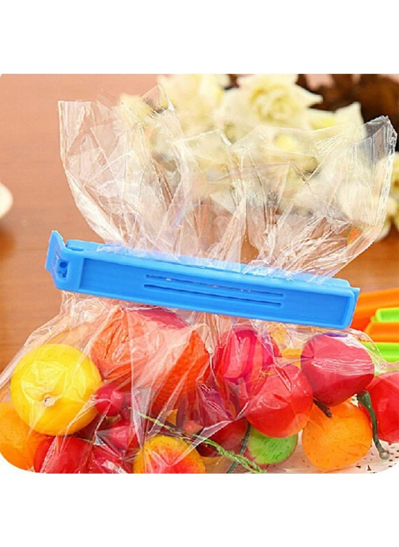 yIFeNG - 24 PCS Plastic Chip Clips for Food Packages, Curved Design Sealing Bag Clips for Food, Kitchen and Home, Assorted Size Plastic Bag Sealing Clips for Snack Coffee Potato Chip Food Storage Bag - Image 1