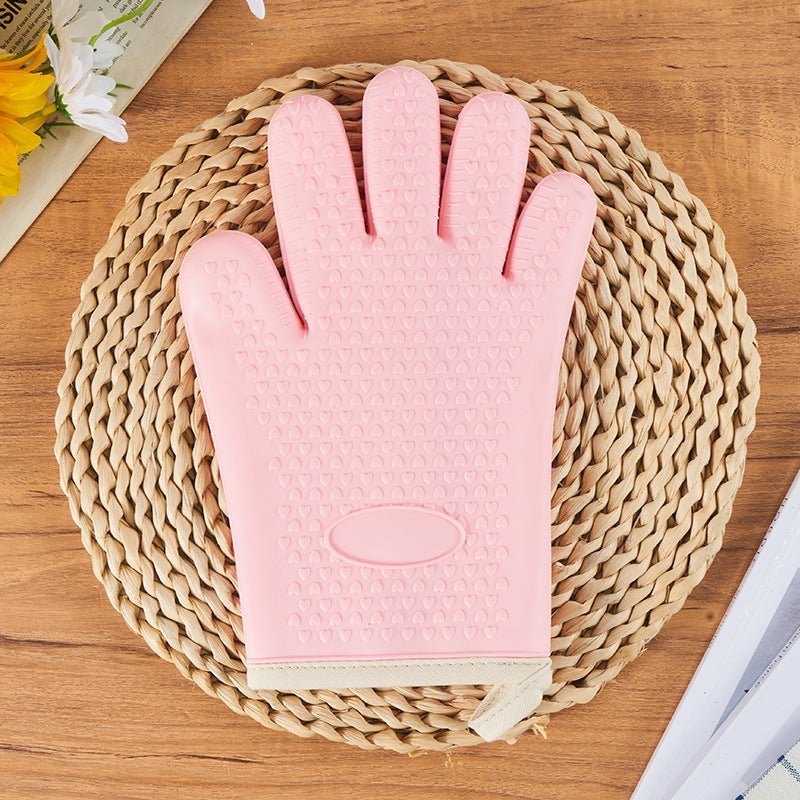 Thickened Cotton Microwave Baking Gloves Girl Pink 