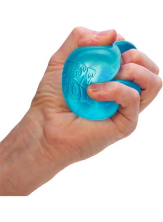 Schylling NeeDoh Nice Cube -Sensory Squeeze Toy with Super Solid Squish - 2.25" Cube (Blue) - view 3