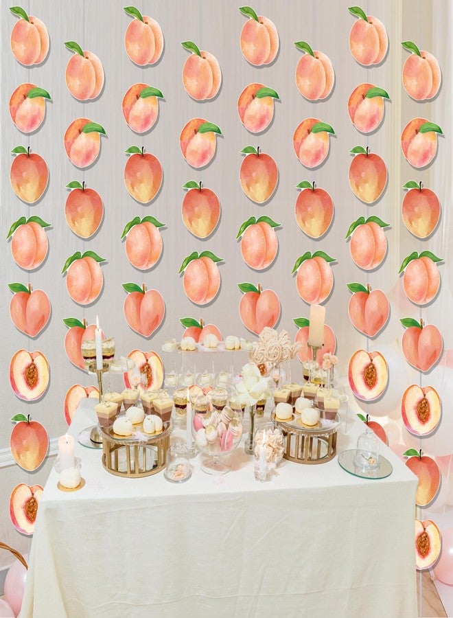 اوموني لوازم حفلات أعياد الميلاد على شكل خوخ، 8 قطع من أكاليل الخوخ، زينة حلوة مثل الخوخ، لافتات أكاليل ورقية معلقة بموضوع الفاكهة من أجل "الخوخ الصغير الحلو في الطريق" وديكور حفل استقبال الطفل وحفل الزفاف - Image 5