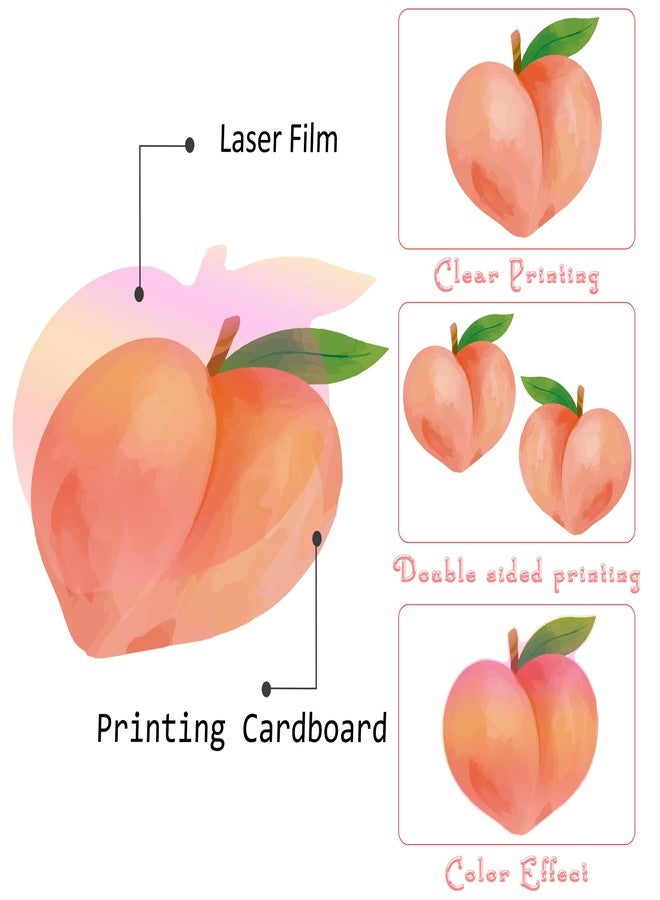 اوموني لوازم حفلات أعياد الميلاد على شكل خوخ، 8 قطع من أكاليل الخوخ، زينة حلوة مثل الخوخ، لافتات أكاليل ورقية معلقة بموضوع الفاكهة من أجل "الخوخ الصغير الحلو في الطريق" وديكور حفل استقبال الطفل وحفل الزفاف - Image 3