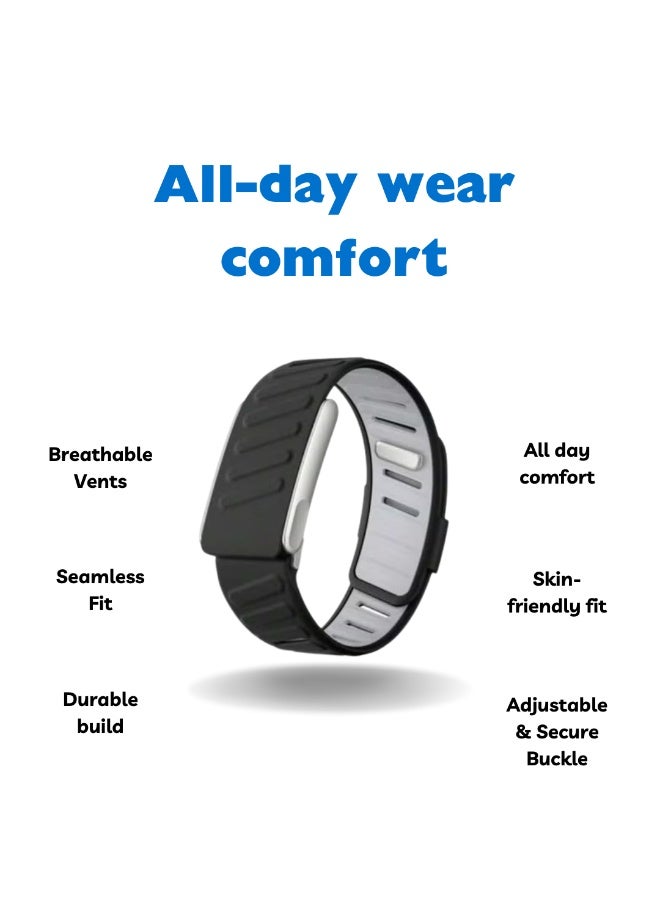 اورورا سوار سيليكون أورورا لساعة وووب إم جي لايف أسود - Image 4