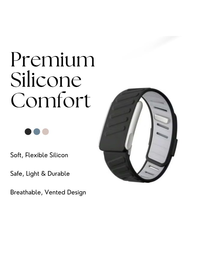 اورورا سوار سيليكون أورورا لساعة وووب إم جي لايف أسود - Image 5