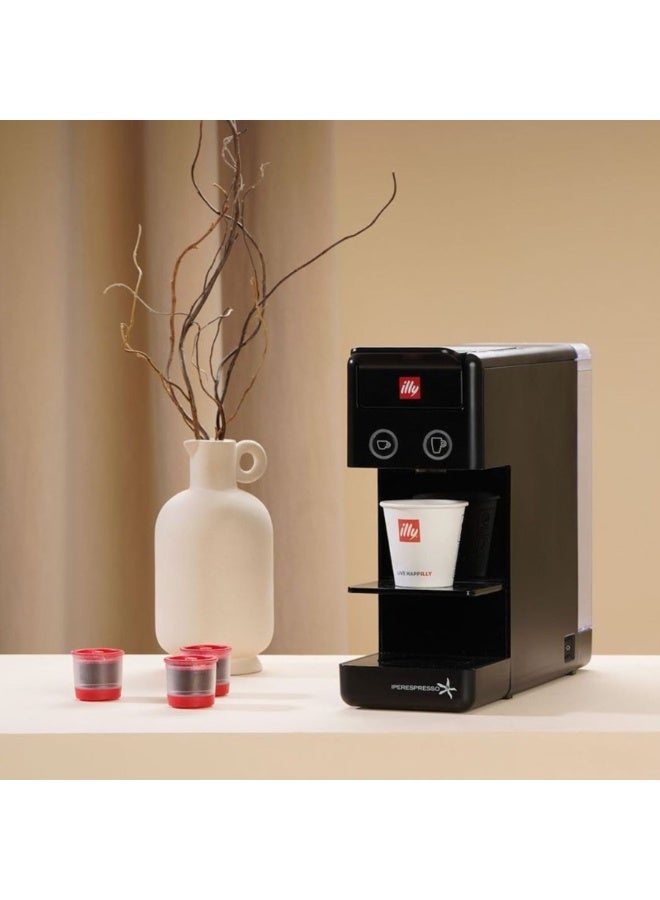 Illy Y3.3 Iperespresso Coffee Machine – Black, bundled with 3 Mixed Iperespresso Capsule Packs (Classico, Intenso, Brasile) and a 1‑Year illy UAE Warranty. - Image 3