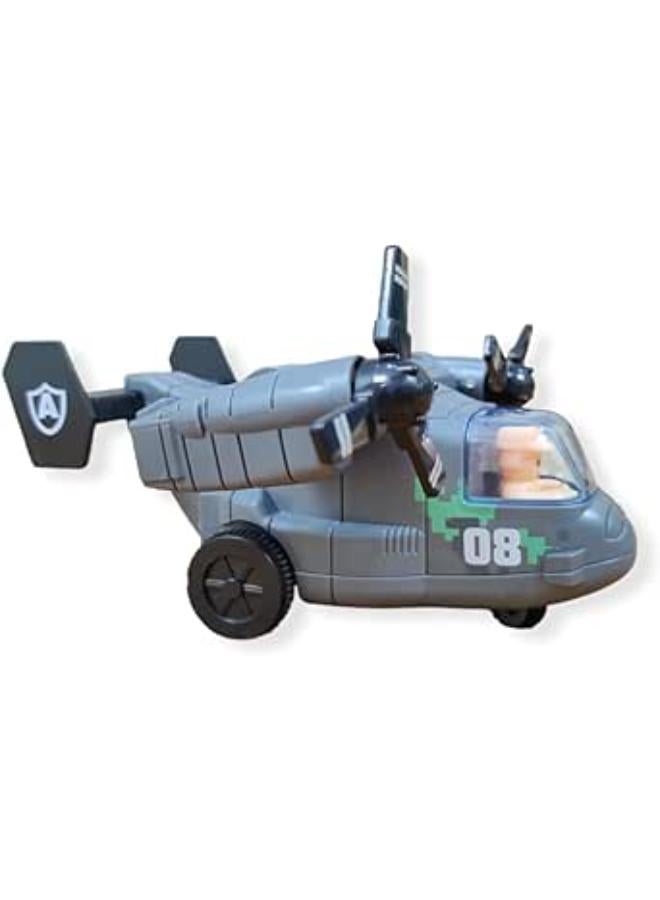طائرة لعبة عسكرية V-22 من PLUSPOINT - تعمل بقوة الاحتكاك