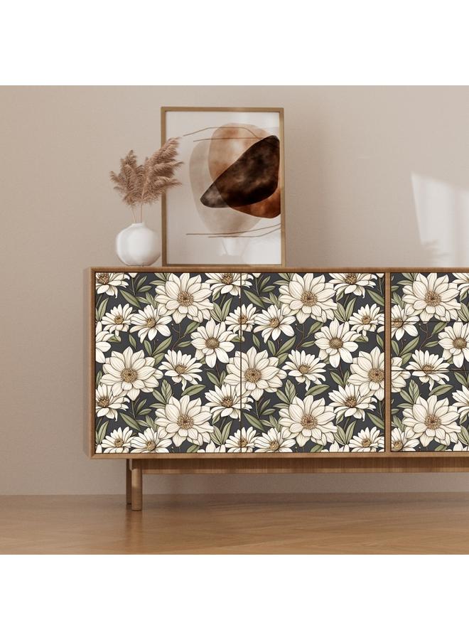 Retro American Style Warm Fresh Plant Flower Wallpaper Ins Style Atmosphere Wallpaper Bedroom Self-adhesive Wallpap - Image 3