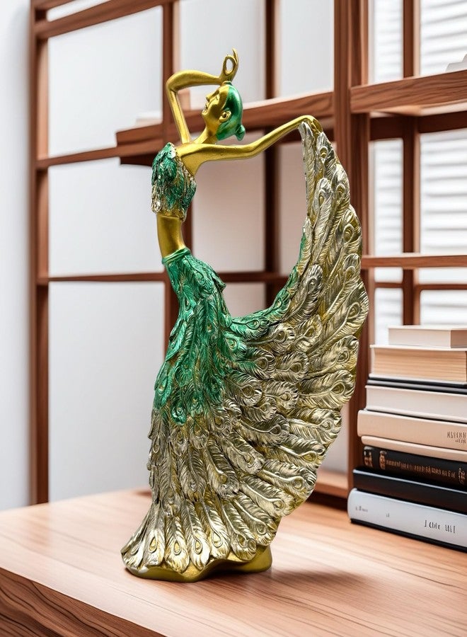 XINDAM Elegant Peacock Art Figurine Dancer Statue Decorative Home & Office Figurines Home Office Display Craft Living Room Decor Ornaments for Tabletop - Image 3