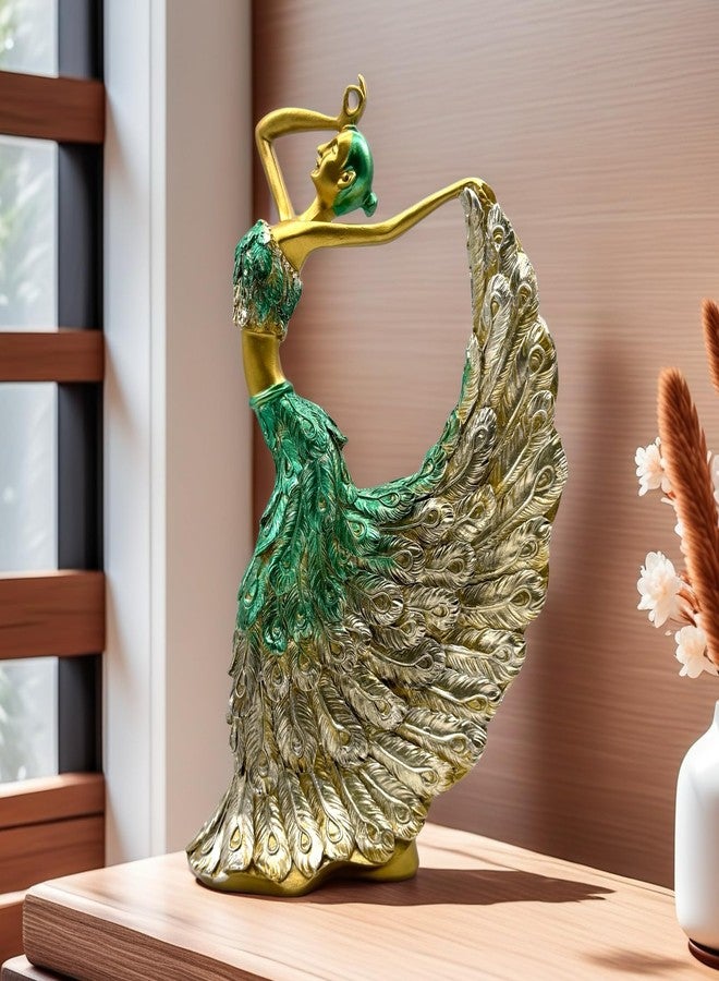 XINDAM Elegant Peacock Art Figurine Dancer Statue Decorative Home & Office Figurines Home Office Display Craft Living Room Decor Ornaments for Tabletop - Image 2