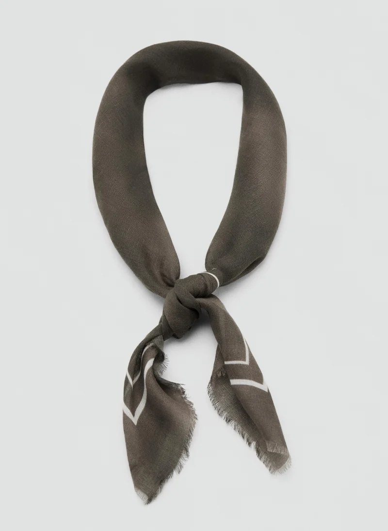 Mango Man  Modal cotton printed foulard for Men | Best Price UAE