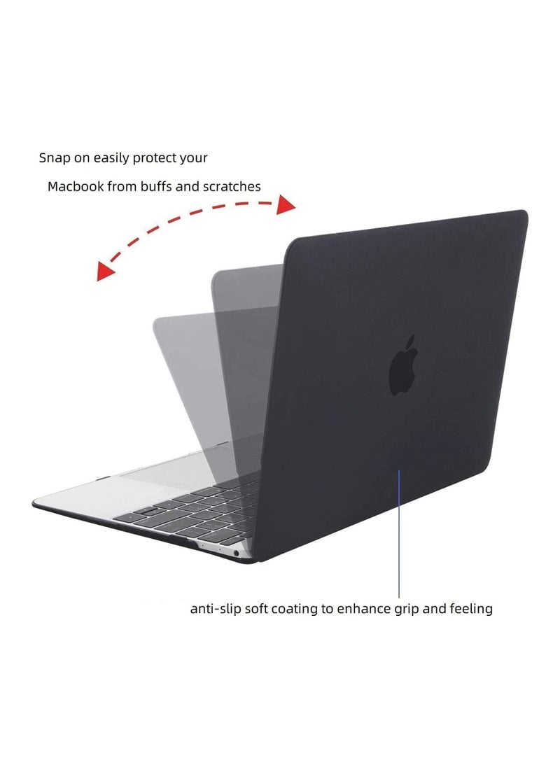 Generic - MacBook Pro 13 Inch Case 2020 Release Model A2338 M1 A2289 A2251 A1706 A1708 A1989 Frosted Rubberized Matte Cover Touch Bar Black - Image 1