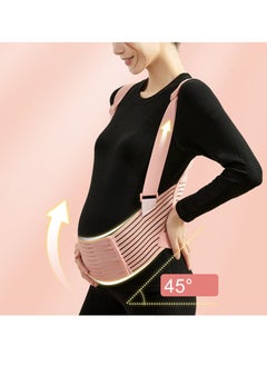 Captaintech Maternity belt, Belly Band Support Maternity Belt Pregnancy Belly Band Waist Abdominal Back Belly Band Support Brace Adjustable Breathable Belly Support Care Pregnancy(L)  - Image 3