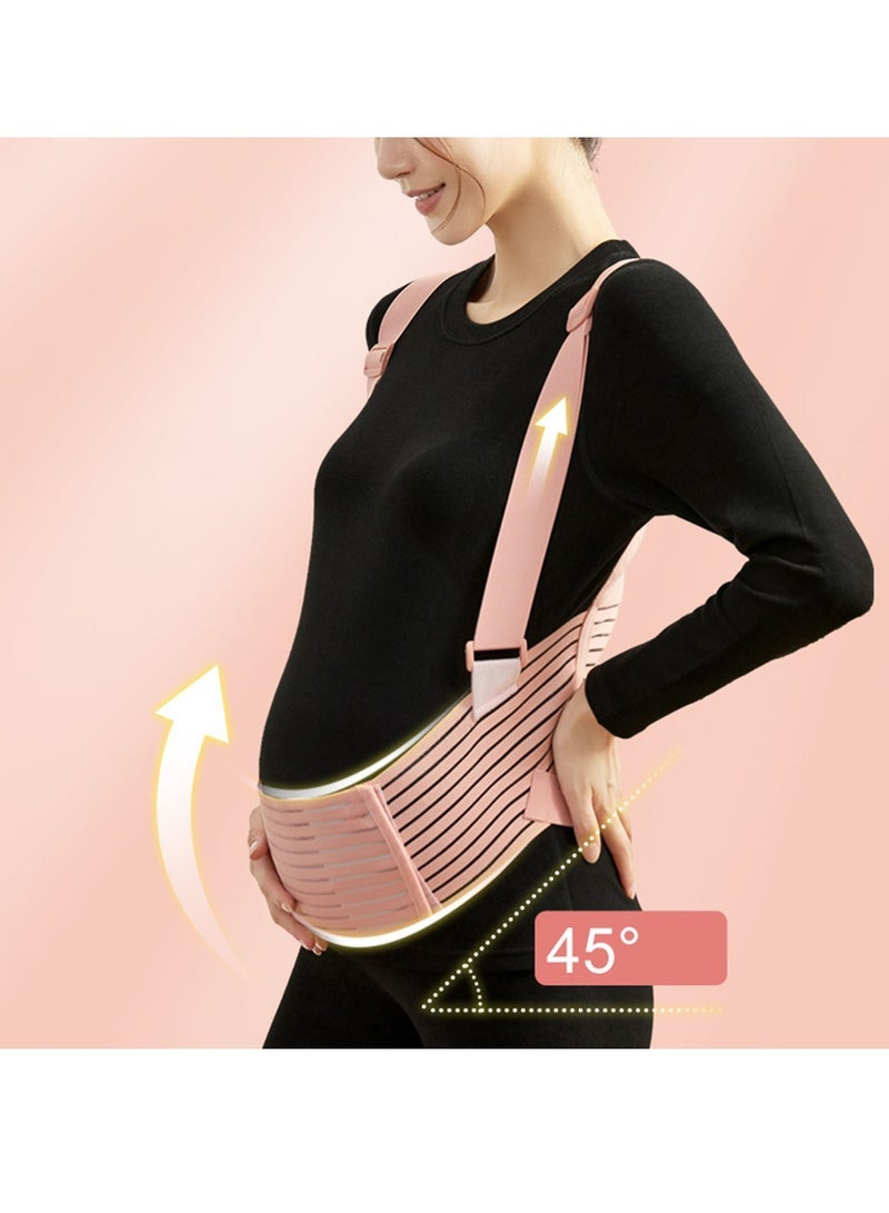 Captaintech Maternity belt, Belly Band Support Maternity Belt Pregnancy Belly Band Waist Abdominal Back Belly Band Support Brace Adjustable Breathable Belly Support Care Pregnancy(L) - Image 3