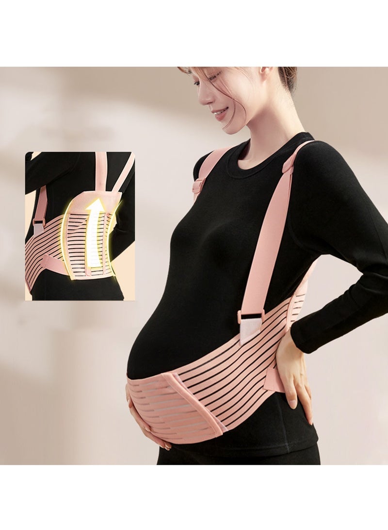 Captaintech Maternity belt, Belly Band Support Maternity Belt Pregnancy Belly Band Waist Abdominal Back Belly Band Support Brace Adjustable Breathable Belly Support Care Pregnancy(L) - Image 1